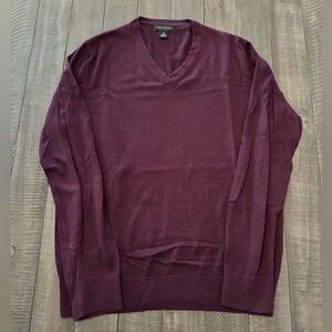 Banana Republic Silk Cotton Cashmere Men’s size Medium Burgundy sweater